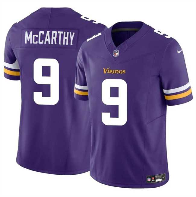 Men & Women & Youth Minnesota Vikings #9 J.J. McCarthy Purple 2024 Draft F.U.S.E. Vapor Untouchable Limited Stitched Jersey